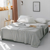 Lovely Cosy Print Grey Blanket