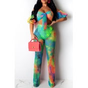 Lovely Hollow-out Green Cover-Up(Two-piece)