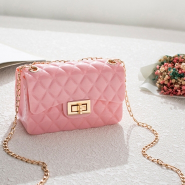

LW Geometric Print Crossbody Bags, Pink