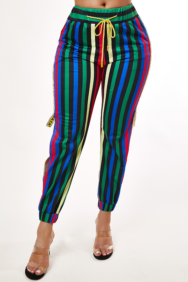 Lovely Casual Striped Multicolor Pants