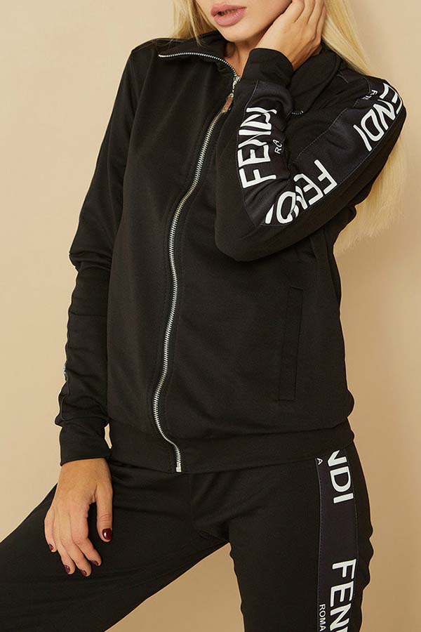 

Lovely Casual Letter Print Black Loungewear