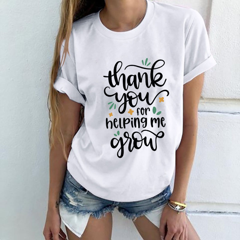 

Lovely Leisure O Neck Letter Print White T-shirt