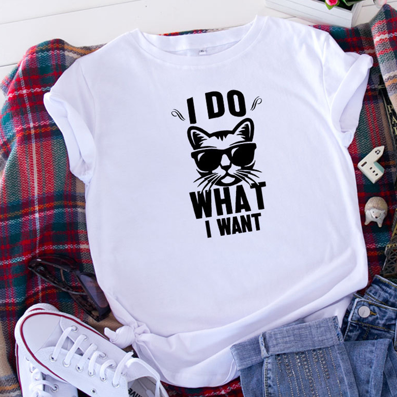 

Lovely Casual O Neck Cartoon Print White Plus Size T-shirt