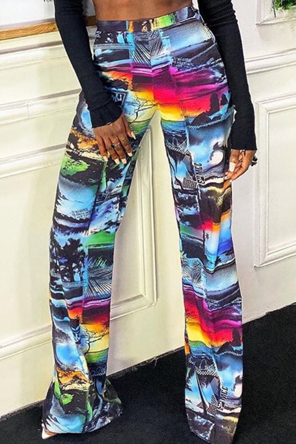 

Lovely Leisure Print Multicolor Pants, Multi