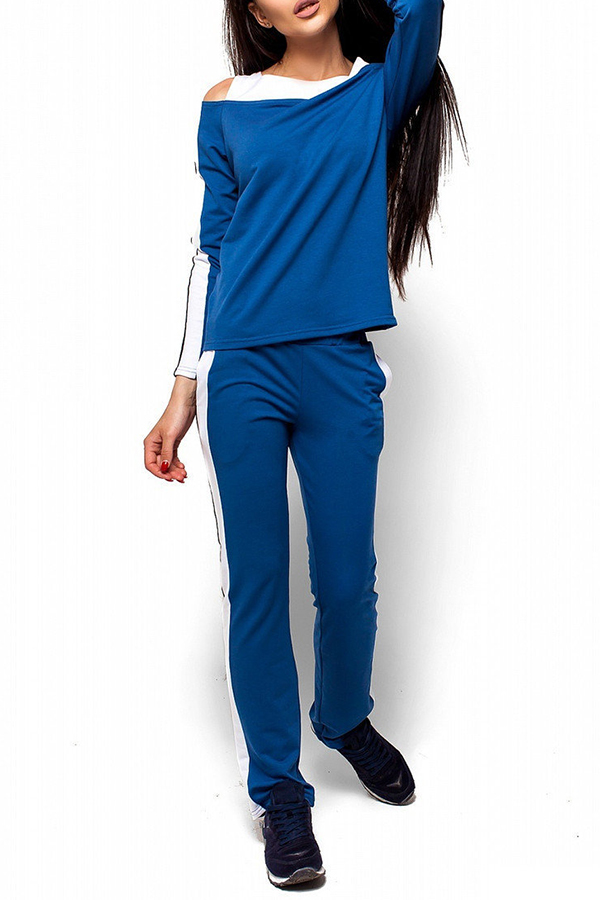 

Lovely Casual Hollow-out Blue Loungewear