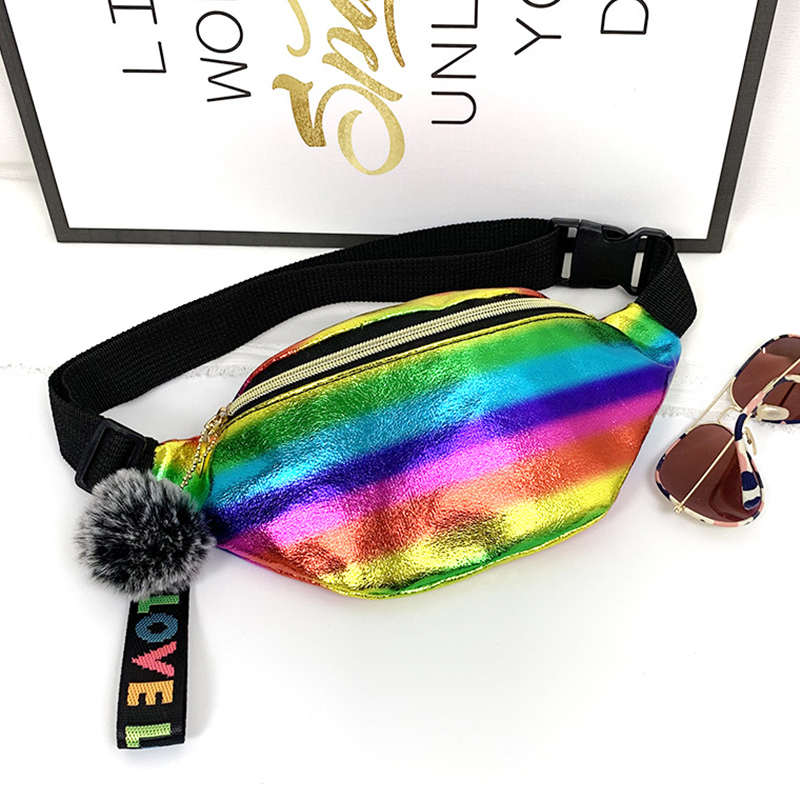 

Lovely Trendy Rainbow Striped Multicolor Crossbody Bag, Multi