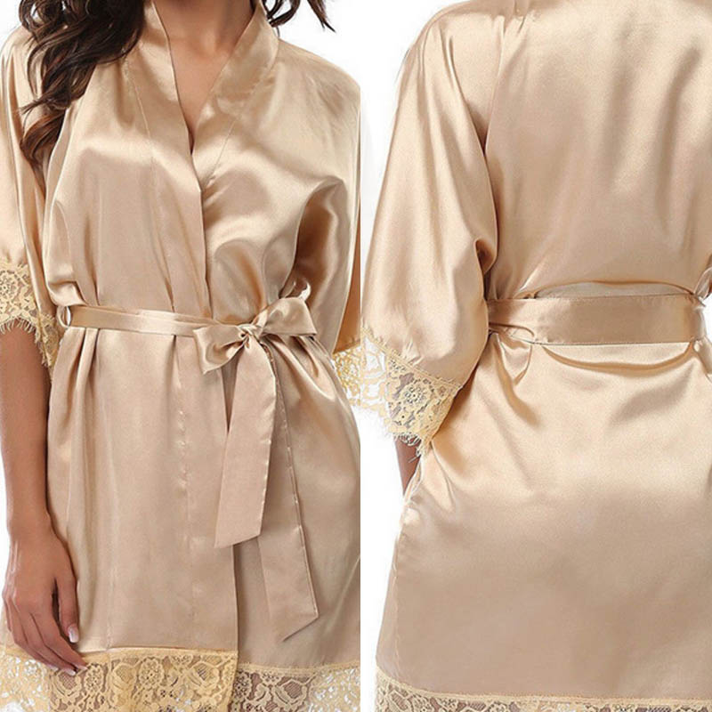 

Lovely Leisure Lace Patchwork Gold Sleepwear