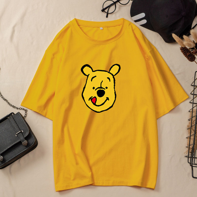 

Lovely Trendy Cartoon Print Yellow Plus Size Two-piece Pants Set