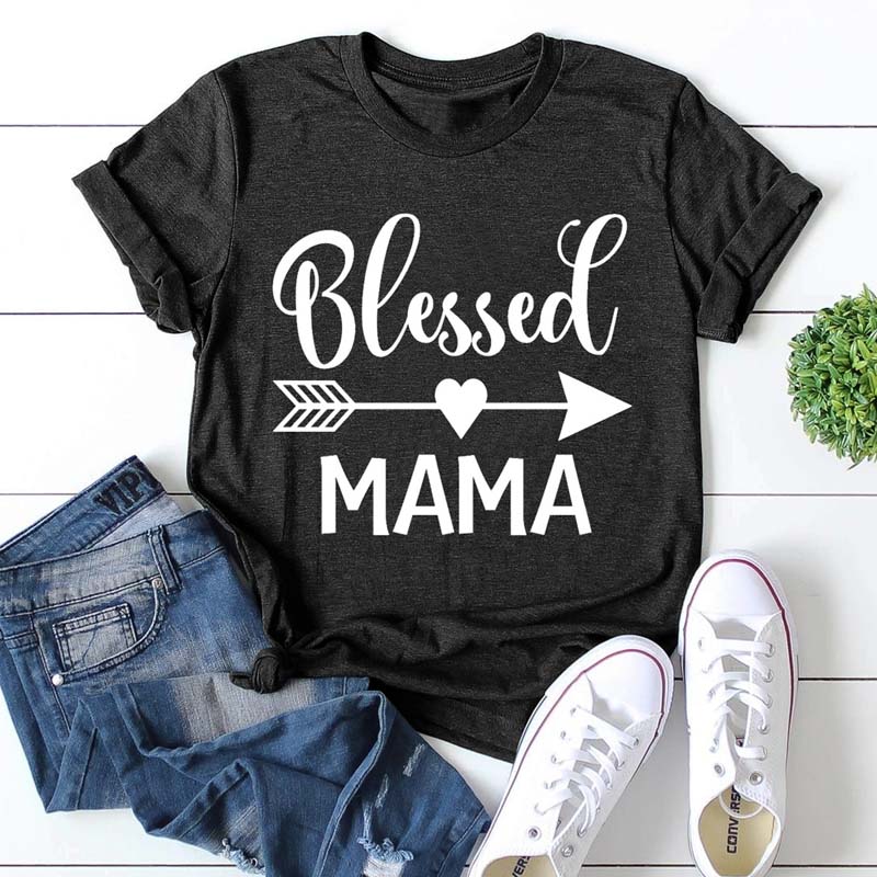 

Lovely Casual O Neck Letter Print Black Plus Size T-shirt