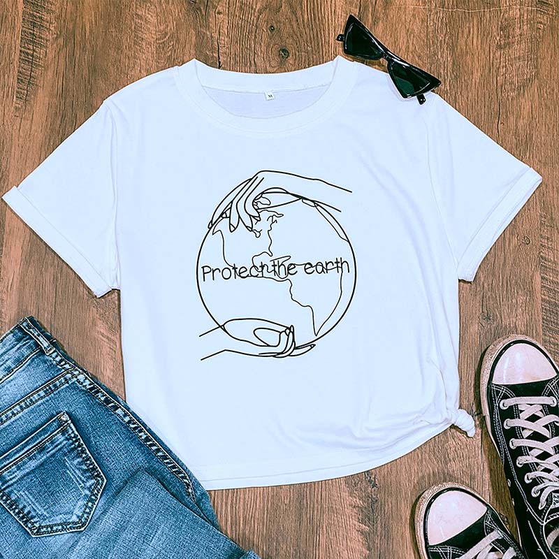 

Lovely Leisure O Neck Print White T-shirt