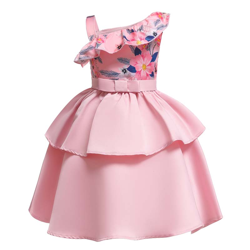 

Lovely Sweet Patchwork Pink Girl Knee Length Dress