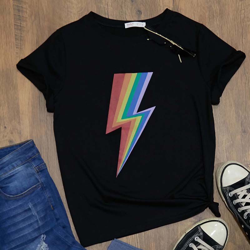 

Lovely Casual O Neck Print Black T-shirt