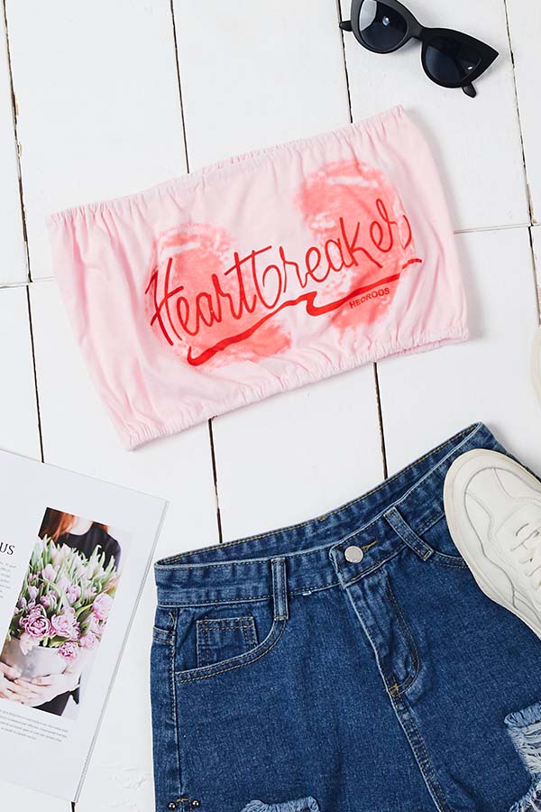 

Lovely Sexy Letter Pink Camisole