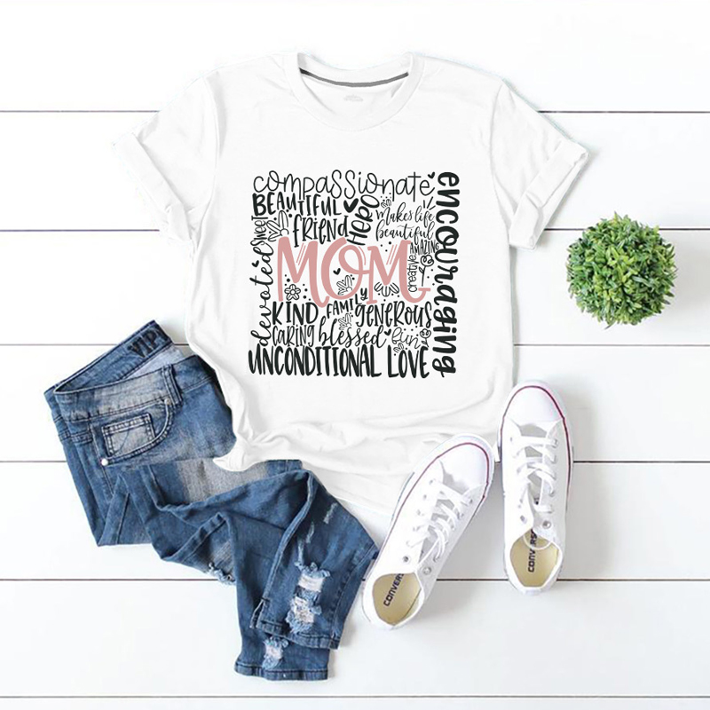 

Lovely Leisure Letter Print White T-shirt