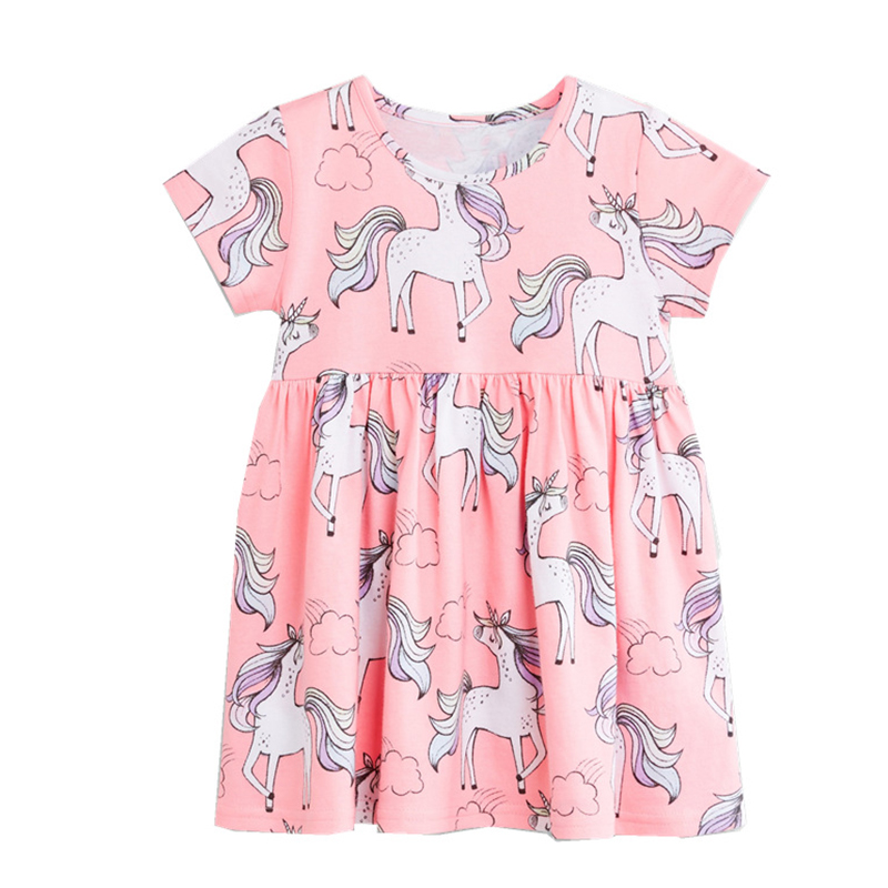 

Lovely Casual Print Pink Girl Knee Length Dress
