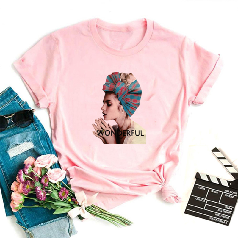 

Lovely Leisure O Neck Print Pink T-shirt