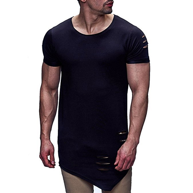 

Lovely Leisure O Neck Hollow-out Black T-shirt