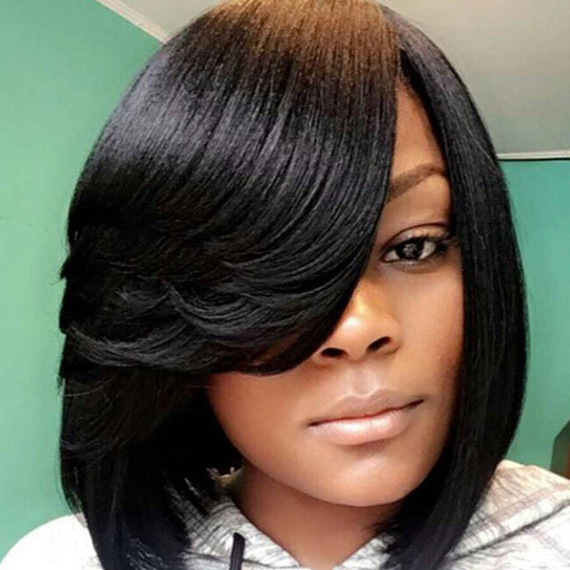 

Lovely Casual Bobo Black Wigs