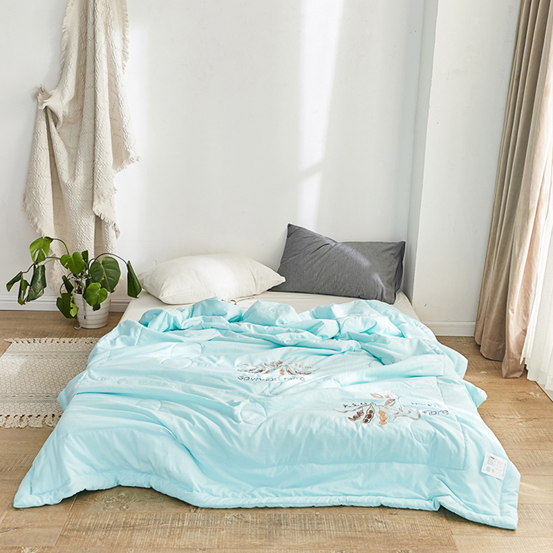 

Lovely Cosy Embroidered Blue Blanket