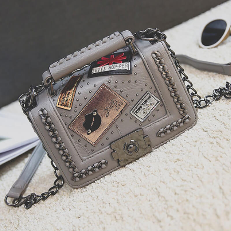 

LW Stylish Chain Strap Grey Crossbody Bags
