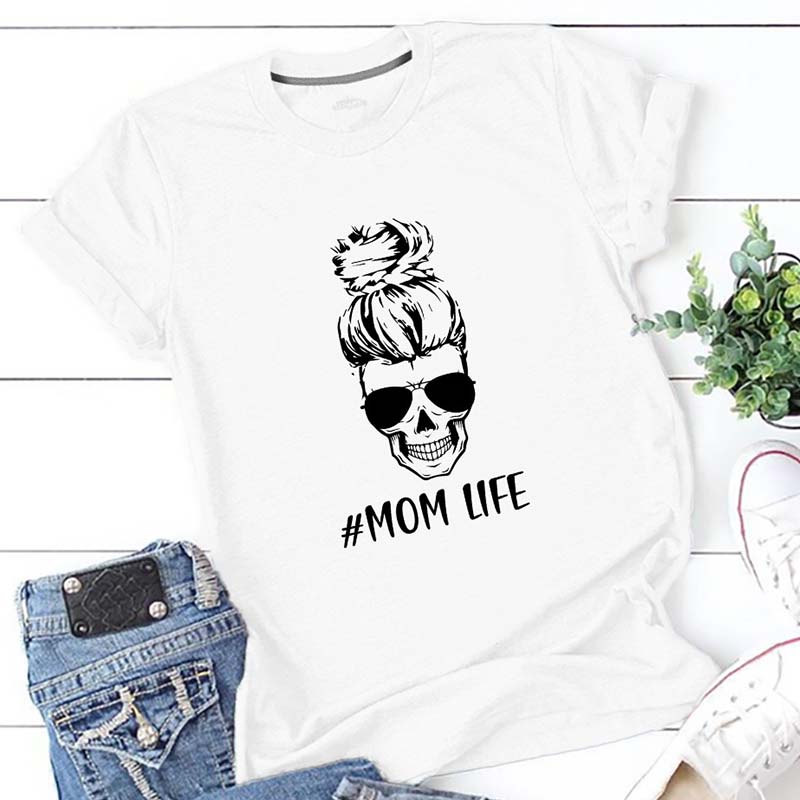 

Lovely Casual O Neck Print White T-shirt