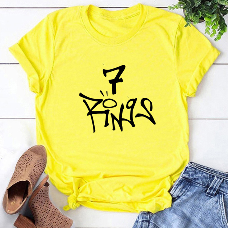 

Lovely Leisure O Neck Letter Yellow T-shirt