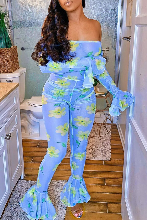 blue one piece jumpsuit
