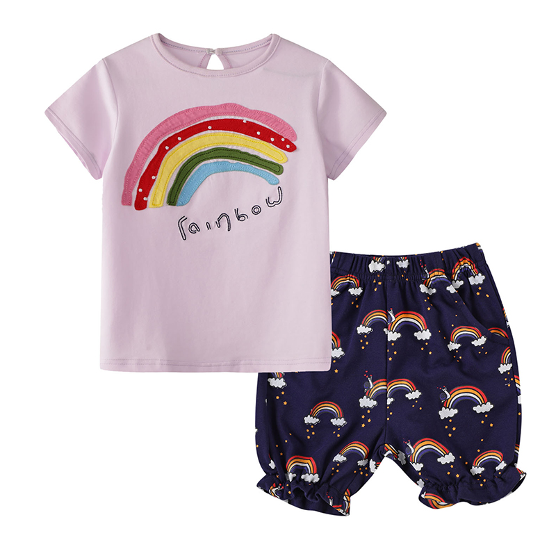 

Lovely Casual Cartoon Print Black Girl Two-piece Shorts Set