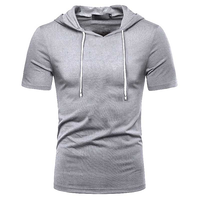 

Lovely Sportswear Hooded Collar Grey T-shirt