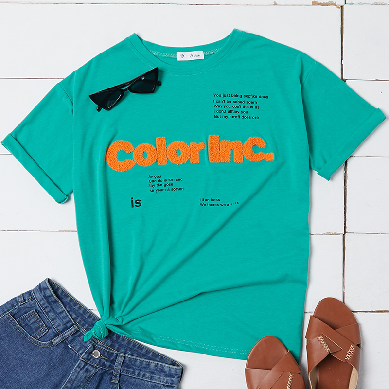 

Lovely Casual O Neck Print Green T-shirt