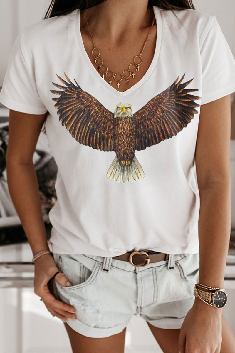 

Lovely Print White T-shirt