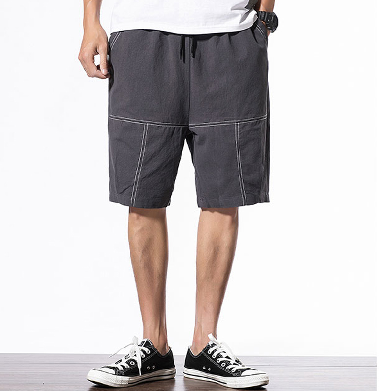 

Lovely Casual Pocket Patched Grey Shorts