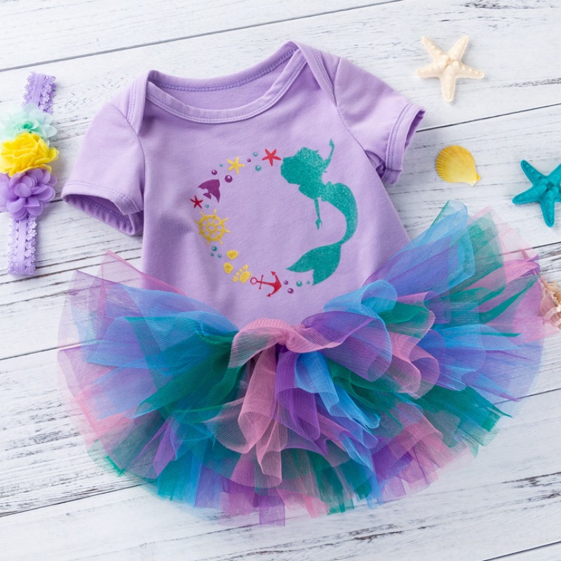 

Lovely Sweet Print Purple Girl Two-piece Skirt Set
