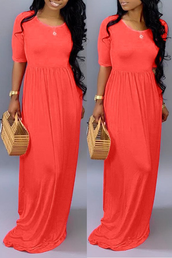 

Lovely Leisure Fold Design Jacinth Maxi Dress