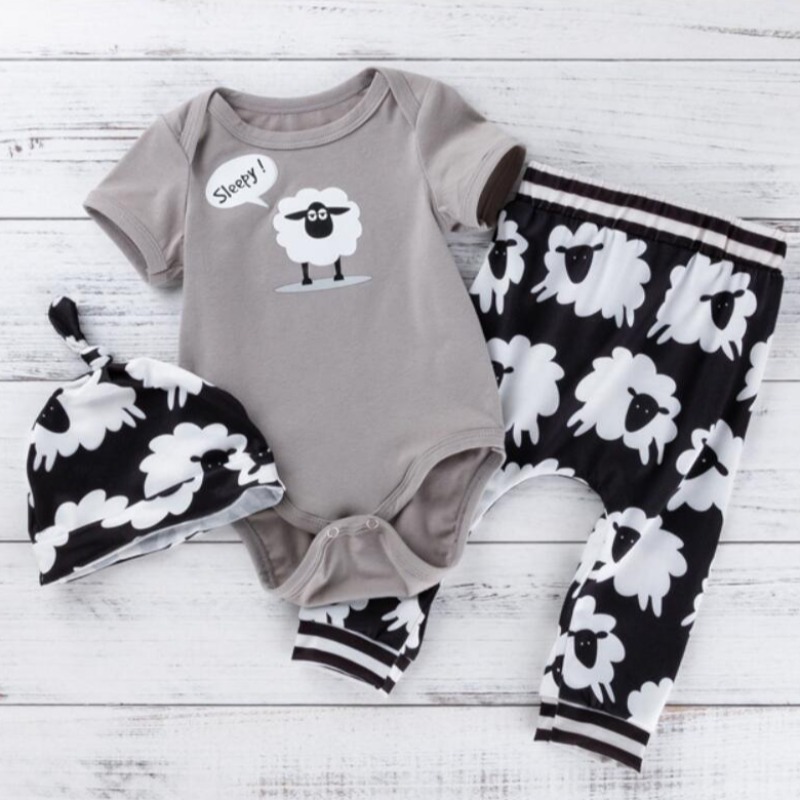 

Lovely Trendy Print Grey Boy Two-piece Pants Set