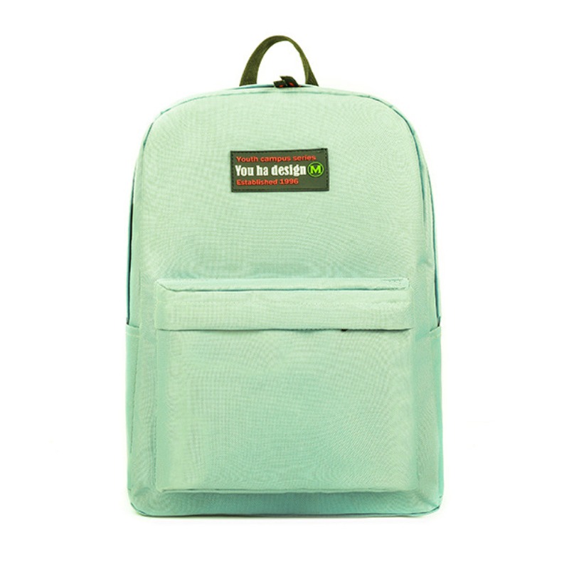 

Lovely Leisure Zipper Design Green Backpack