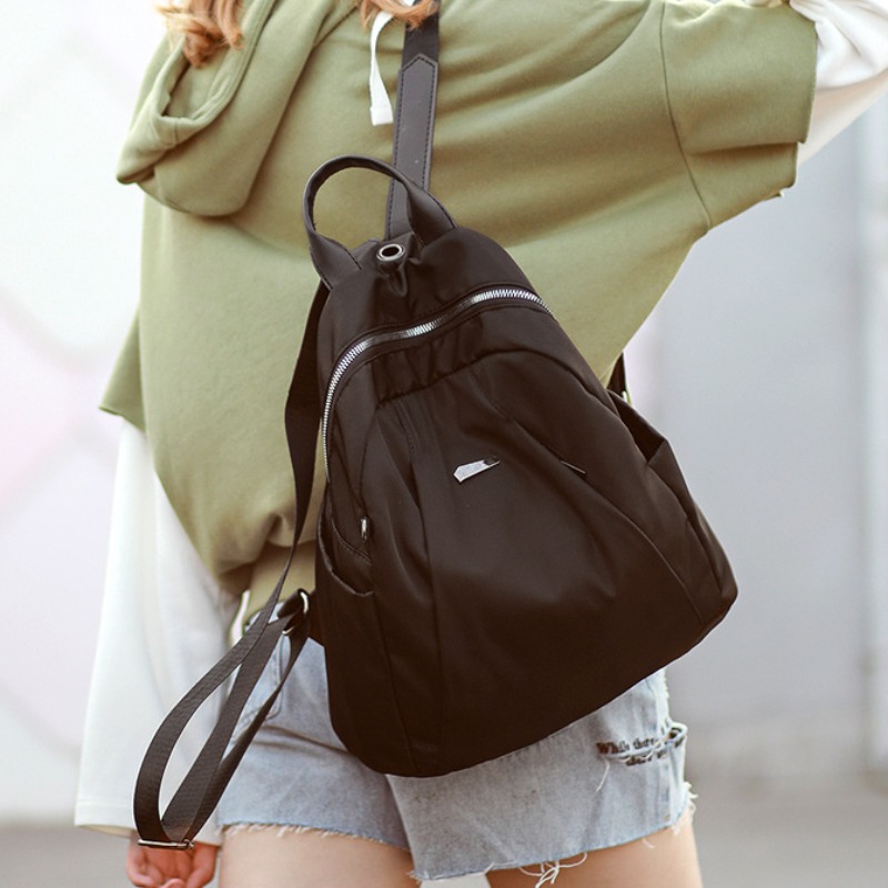 

Lovely Stylish Zipper Design Black Backpack