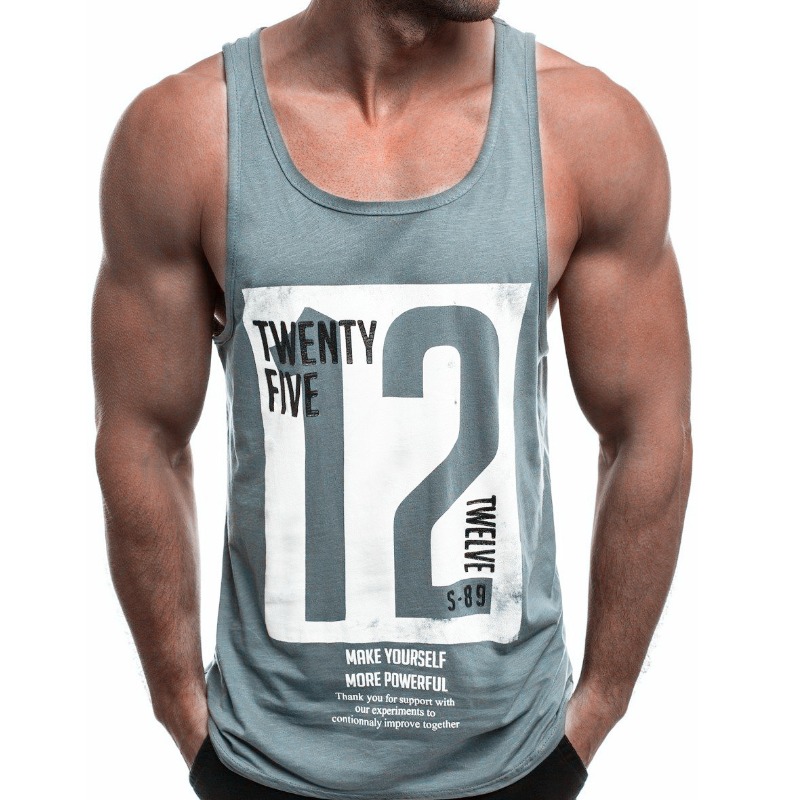

Lovely Sportswear Letter Light Grey Vest