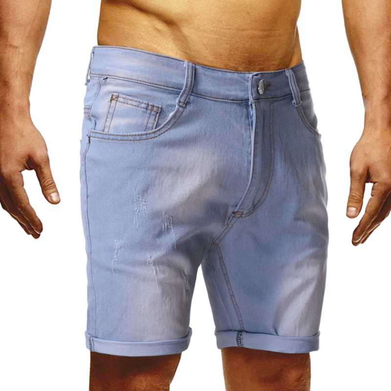 

Lovely Stylish Buttons Design Baby Blue Shorts