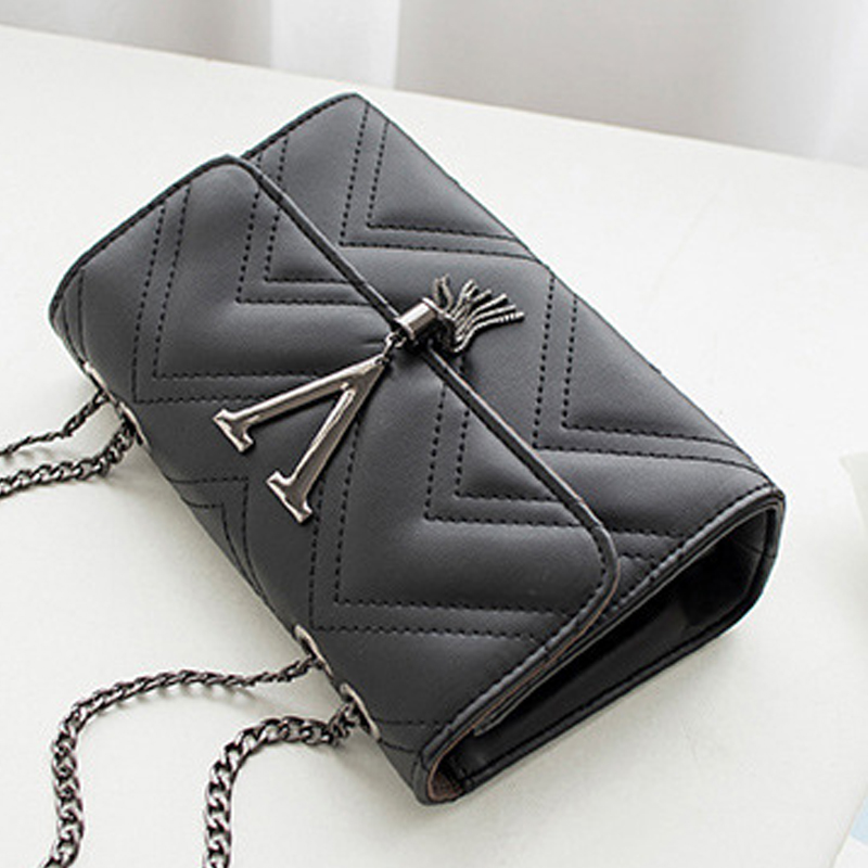 Lovely Stylish Chain Strap Black Crossbody Bag_Messenger Bag&Crossbody Bag_Bags_Accessories ...