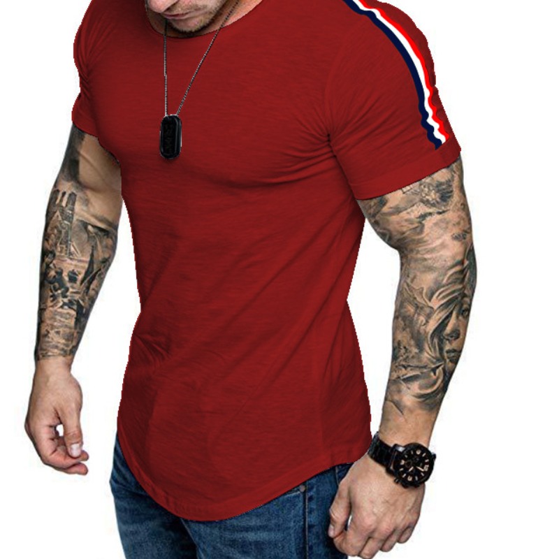 

Lovely Sportswear Patchwork Red T-shirt