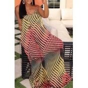 Lovely Casual Print Multicolor Maxi Dress