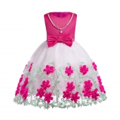 Lovely Stylish Embroidered Design Rose Red Girl Kn