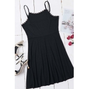 Lovely Trendy Striped Black Mini Dress