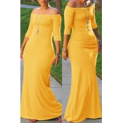 LW Plus Size Off The Shoulder Prom Dress