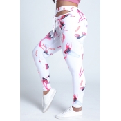 Lovely Sportswear Print Pink Leggings