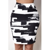 Lovely Trendy Print White Skirt