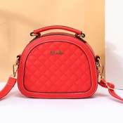Lovely Stylish Zipper Design Red Crossbody Bag