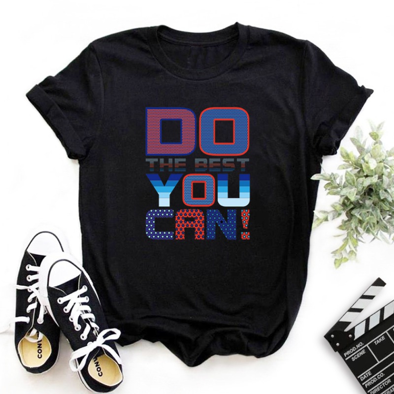 

Lovely Leisure O Neck Letter Black T-shirt