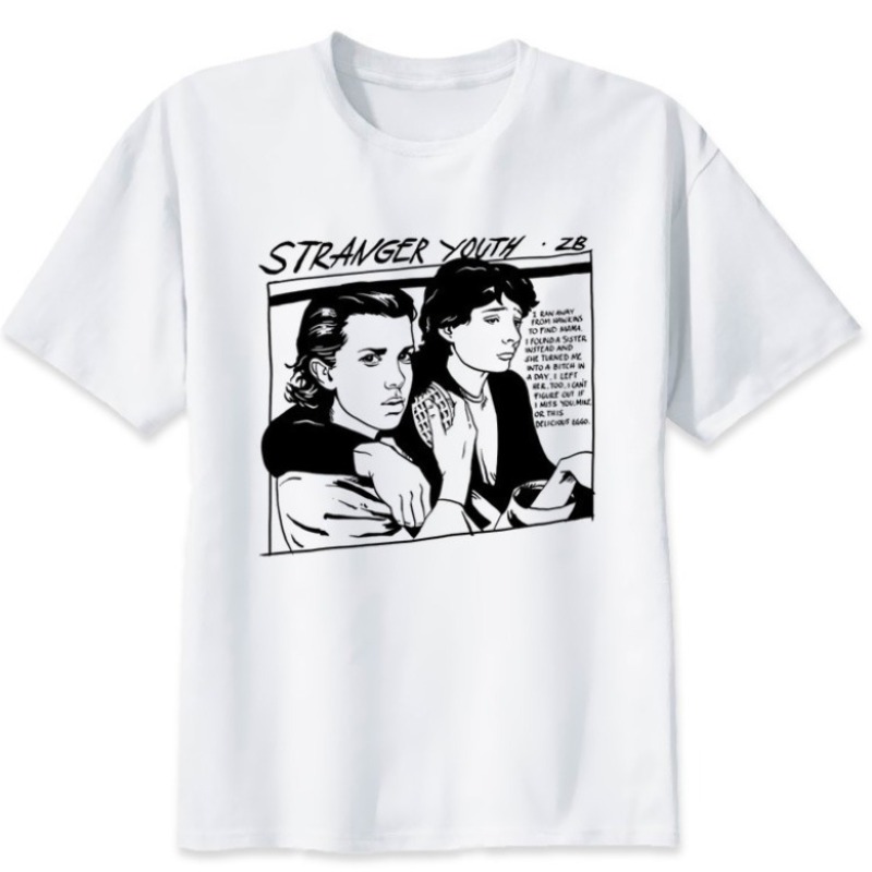 

Lovely Leisure O Neck Print White T-shirt